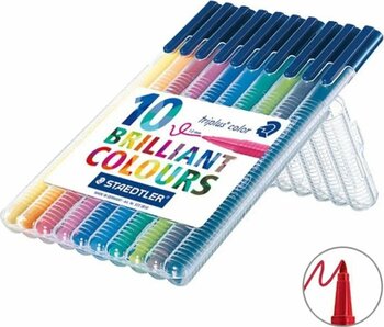 Staedtler Triplus Color 1,0 mm su bazlı mürekkep 10 adet Set Keçeli Kalem