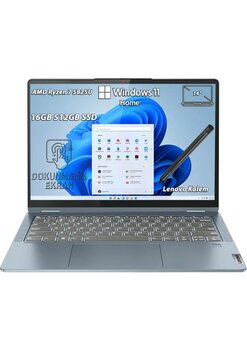 Lenovo IdeaPad Flex 5 14ABR8 AMD Ryzen 7 5825U 16GB 512GB SSD 14" WUXGA (1920x1200) IPS Panel Windows 11 Home Taşınabilir Bilgisayar 82XX00FKTX + Lenovo Digital Kalem