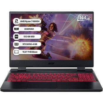 Acer Nitro 5 Ryzen 7 6800H RTX3050 4 GB  (8 GB Ram 512SSD) Laptop - 8 GB