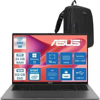 Asus Vivobook S16 (S3607AA) Intel® Core™ Ultra 9 386H Aı 24GB Ddr5 512GB SSD 16.0-Inch, Wuxga (1920 x 1200) OLED 0.2ms 300NITS WIN11HOME Taşınabili...