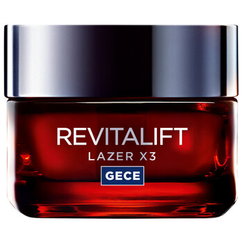 Loreal Paris Revitalift Lazer X3 Yoğun Yaşlanma Karşıtı Gece Bakım Kremi 50 Ml