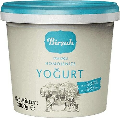 Birşah Tam Yağlı Yoğurt 3 Kg