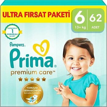 Prima Premium Care 6 Beden Bebek Bezi 62'li