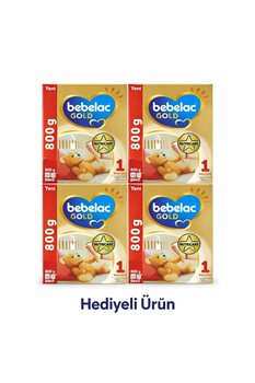 Bebelac gold 1 Numara Bebek Devam Sütü doğumdan itibaren 800gr X 4 adet Yetişkin Maske Hediyeli