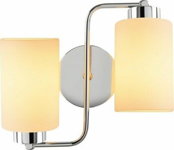 Moira Balcova Modern Ikili Cam Aplik Krom, Dekoratif Duvar Lambası BALCOVA-N-346 - Krom