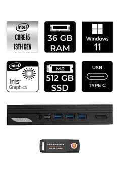 Msı Pro Dp10 Intel Core İ5 1340P 36Gb 512Gb Ssd W11h Mini Pc & Per4 Usb Bellek 13M002eup332