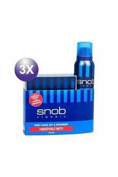 Snob Erkek Parfümü Classic(klasik) Edt 100ml + 150ml Deodorant Set 3 Adet
