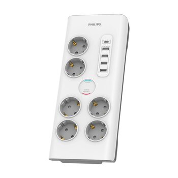 Philips SPN7060WA/62 Gm Ac,5XUSB 40W 900J 6 Priz