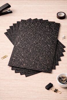 Minopi Siyah Renkli Simli Eva Süngeri 50X70 cm 10'lu Paket 1.5 mm