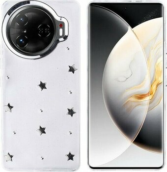 Tecno Camon 30 Pro 5g Uyumlu Kılıf Airbag Tasarımlı Simli Şeffaf Zore Kutup Kapak