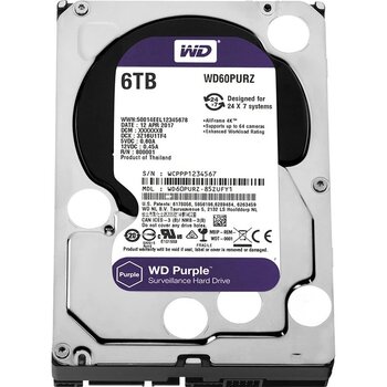 Western Digital Purple Wd60purz/wd62purz 6 Tb Sata 6gb/s 7/24 Güvenli̇k Harddisk