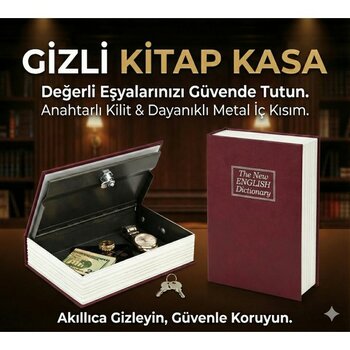 Kitap Görünümlü Gizli Kasa ARLSTRTCH-CERC3256
