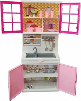 scntoys My Happy Kitchen Mutfak Tezgahı ve Dolabı  Oyuncak Mutfak Seti lavabo Oyuncak Evcilik Seti