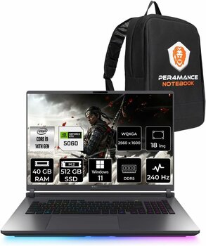 ASUS Rog Strix G18 i9 14900HX 40GB 512GB SSD RTX5060/8GB 240Hz 16" QHD+ W11P Gaming Laptop G815JMR