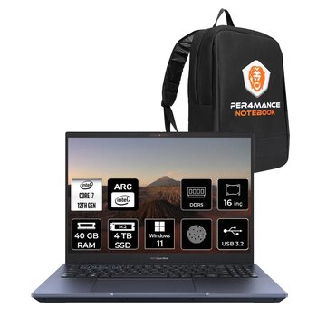 Asus Expertbook B5 I7 1260p 40gb Ddr5 4tb Ssd Arc A350m/4gb 16" 4k Oled W11h Dizüstü Bilgisayar