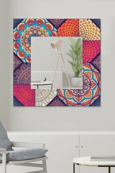 Hediyeler Kapında Dekoratif Kare Duvar Aynası Antre Salon Banyo Ofis Aynası 60X60