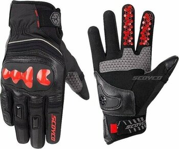 Scoyco MC94 Kışlık Motosiklet Eldiveni - Siyah - Kırmızı - 2XL
