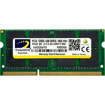 Twinmos Mdd3l8gb1600n 8 Gb Ddr3 1600 Mhz Cl11 Notebook Ram