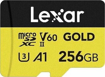 Lexar Professional Gold LMSGOLD256G Class 10 UHS-II U3 A1 V60 256 GB Micro SD Kart