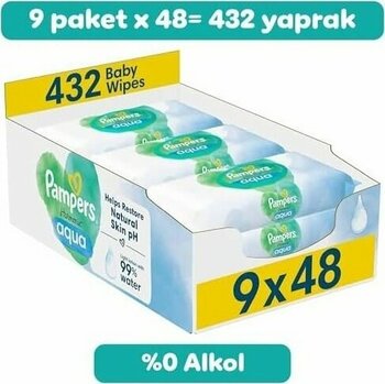 Storemax Pampers Prima Islak Havlu Mendil Aqua Pure 432 Yaprak 9'lu Fırsat Paketi