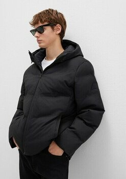 Mavi Su İtici Kapüşonlu Siyah Şişme Mont 0110651-71379 - L