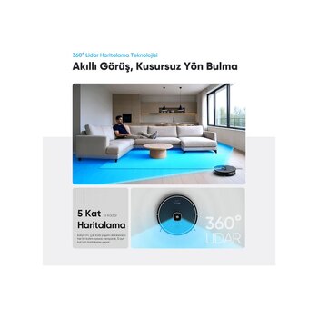 Şımart Katya V+ 15000pa Premium Otomatik Toz Toplama Üniteli Akıllı Robot Süpürge