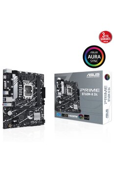 ASUS PRIME B760M-K D4 B760 DDR4 Vga GLan 2.5G mATX HD US32 M2 RGB 1700p Anakart