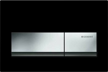 Geberit ALPHA50 Kumanda Kapağı Çift Basmalı Siyah 115.060.DW.1 - Kapak