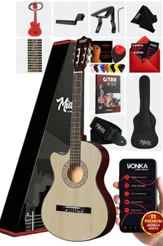 Midex CG-396NT SOLAK Klasik Gitar Natural Renk Full Set Sap Ayarlı 4/4 yetişkin Boy