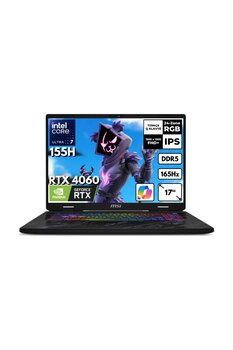 MSI PULSE 17 AI Ultra 7-155H 40GB 1 TBSSD RTX4060 (8GB-140W) 17\" FHD+ Freedos C1VFKG-083XTRHMF5