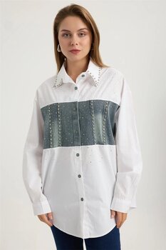 HomeStore Serpme Taşlı Gömlek Standart Beden