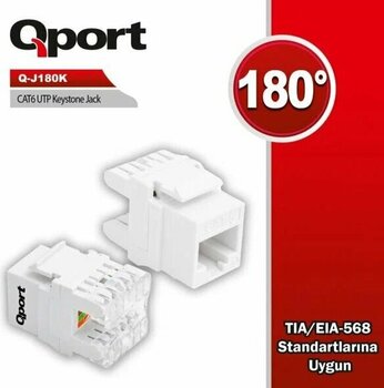 Qport Q-J180K 8P8C (RJ45, Ethernet) Keystone Jack