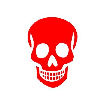 Kuru Kafa Sticker17x17 Cm Kırmızı