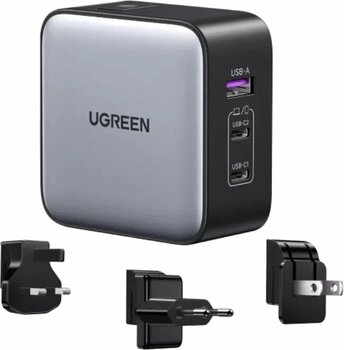 Ugreen Nexode 65W Gan Siyah Type-C USB-A Hızlı Şarj Cihazı