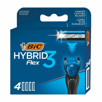 BIC Flex3 Traş Bıçağı Hybrid 3 Bıçaklı 4 Yedek Kartuş 1 adet
