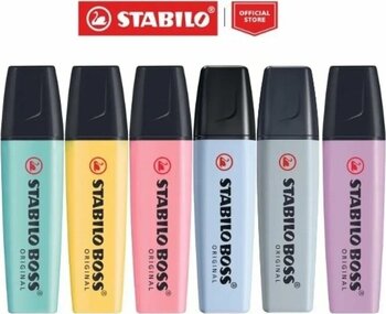 Stabilo Boss Pastel 6 Renk 2 + 5 mm Pastel Fosforlu Kalem Seti