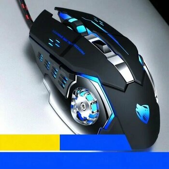 T-Wolf V6 6 Düğmeli Siyah Kablolu USB Oyuncu Mouse