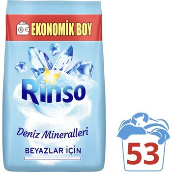 Rinso Deniz Mineralleri Beyazlar için Toz Çamaşır Deterjanı 8 kg 53 Yıkama Standart Koku