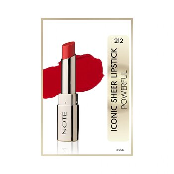 Note Cosmetics Iconic Sheer Lipstick Nemlendirici Parlak Ruj 212 Powerful Nemlendirici Parlak Ruj - Kırmızı 212