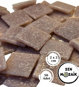 Zen Mozaik Sanatsal Mozaik Çalışmalarınız Için 20x20 Mm Açık Mürdüm Cam Mozaik Taşı