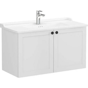 Vitra Root Classic 100 cm Açık Gri Kapaklı Banyo Dolabı Alt Modül Lavabo