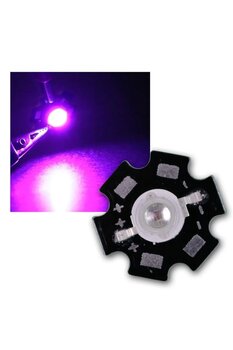 LEDONLİNE 2 Adet 1w Uv Led Power Led 395-400nm 1 Watt Ultraviyole Mor Işık