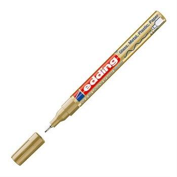 Edding 780Cr Markör Boya Kalemi (Hobi Ve Sanat Kalemi) 0.8 Mm Yuvarlak Uçlu Altın (10 Lu Paket)
