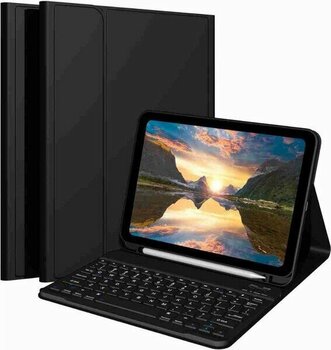 Redmi Pad Se Uyumlu 11" Klavyeli Tablet Kılıfı - Siyah