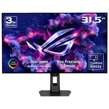 Asus Rog Strix Oled Xg32ucwmg 31.5" 4K 240Hz Fhd 480Hz 0.03Ms Hdmı Dp Type-C G-Sync Freesync Premium Pro Hdr10 Dual Mode Woled Gaming Monitör