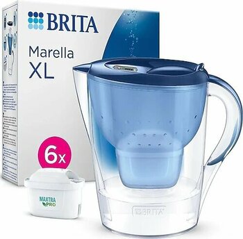 Brita Marella XL ''6 x Maxtra Pro All-In-1 Filtreli'' Su Arıtma Sürahisi - Mavi