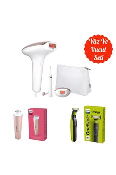 Philips Lumea Yüz ve Vücüt Bakım & Lazer Epilasyon Seti,Tüy alma, Kalem Düzeltici Set LambaderHediye