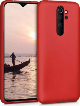Microsonic Matte Silicone Xiaomi Redmi Note 8 Pro Kılıf Kırmızı