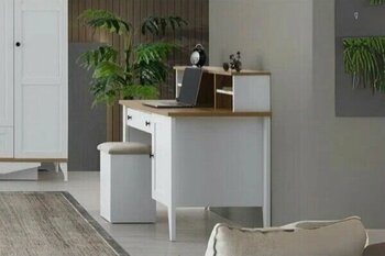 Poleska Beyaz 113 x 63 x 102 cm Çalışma Masası