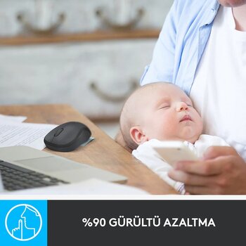 Logitech M221 Sessiz Kablosuz Optik Mouse Siyah